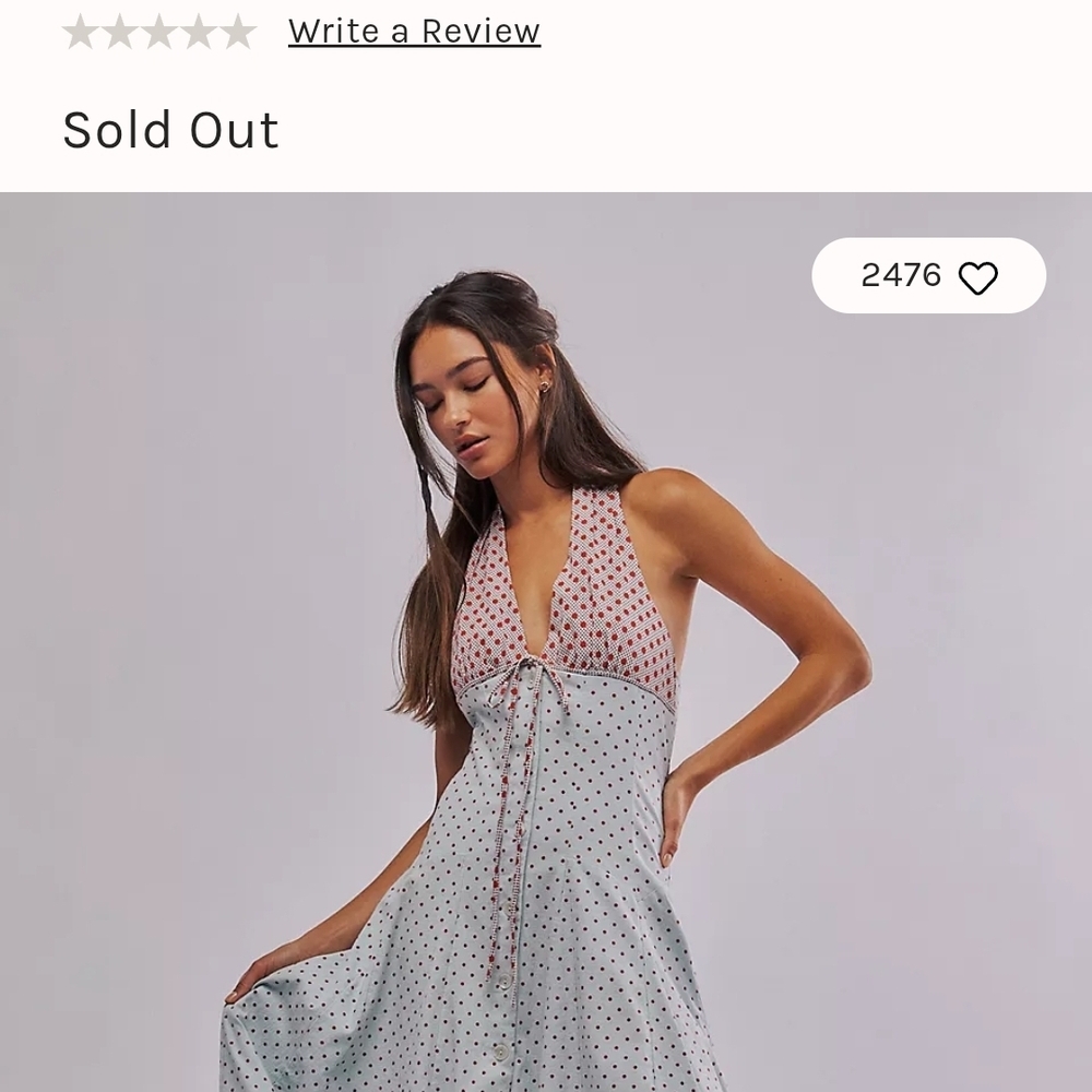 Free People Pink and White Backless Dress
